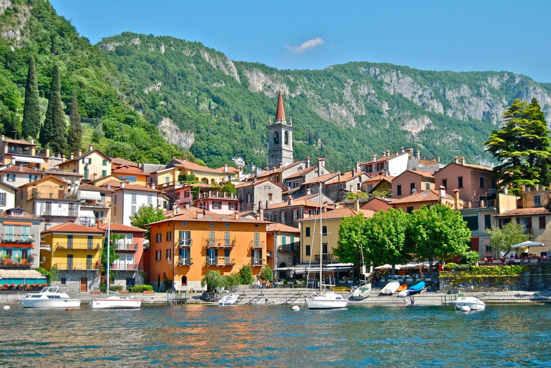 Colourful Varenna village on Lake Como